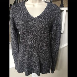 V-Neck Sweater with attached Hoodie
